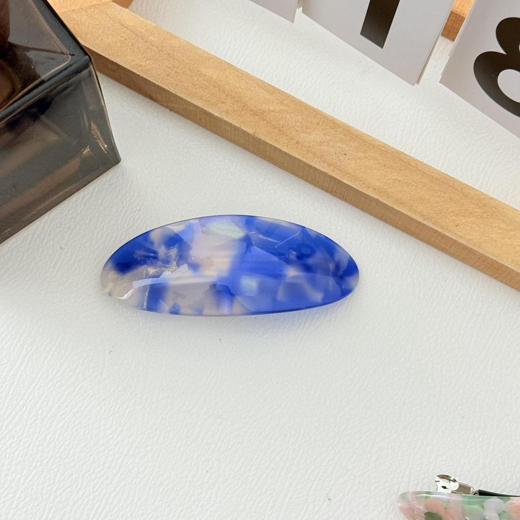 Clips de Păr Oval din Acetate Franceză pe Stoc pentru Cozi de Cal & Breton - Clips cu Arc și Accesoriu pentru Păr Parțial Strâns