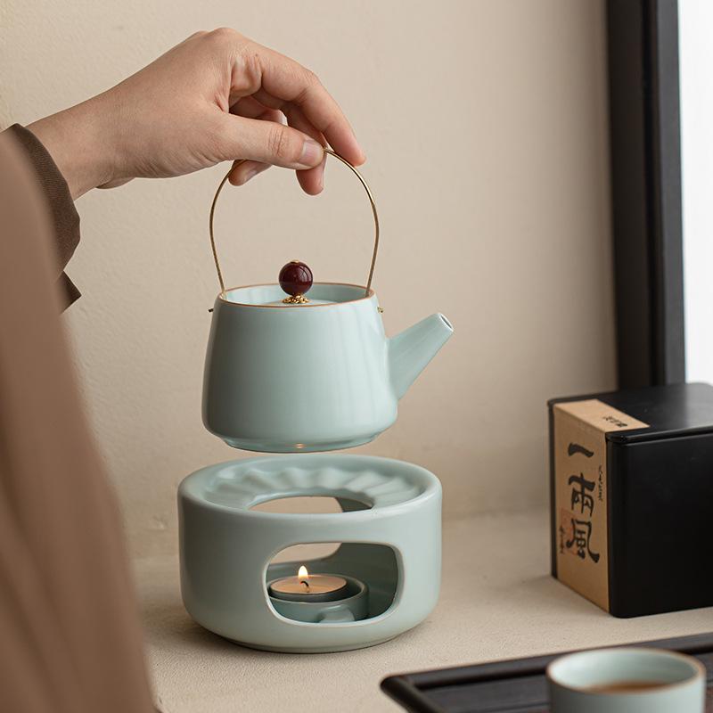 Ru Kiln Tianqing Warm Tea Stove Candle Heating Base Tea Stove Teapot Thermal Insulation Base Tea Ceremony Accessories Tea Set Tea Set