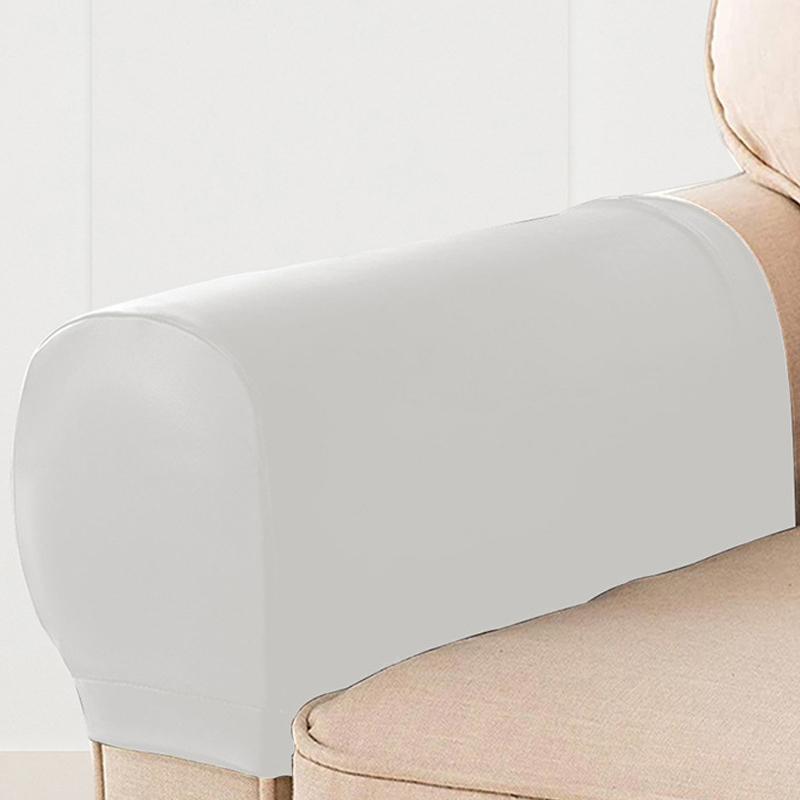 1 Pair  Sofa Armrest Cover for Living Room Removable PU Leather Arm Stretch Chair Protector Armchair Covers Armrest Couch