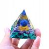 Pyramid Orgonite + Led Lamp Base 5Cm Crystal Stones Amulet 5Cm Hx21