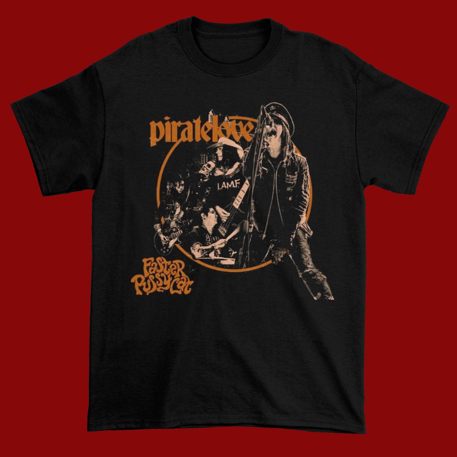 New Faster Pussycat Pirate Love Men All Size Black Shirt Gift Family XL