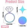 200Pcs Iridescent Birthday Party Confetti, Bachelorette Party Table Confetti Bride Diamond and Ring Shape Paper Confettis for Engagement