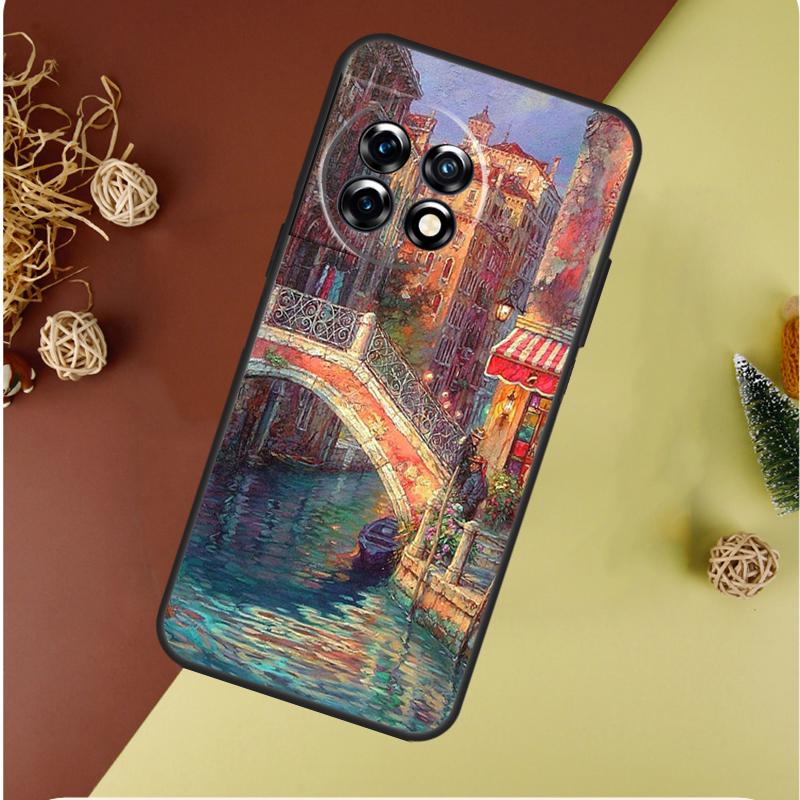 Travel italy Street Venice For OnePlus 13 12 11 12R 13R 9 10 Pro 8T 9RT 10T 10R Nord 4 CE 2 3 Lite N20 N30 Phone Case