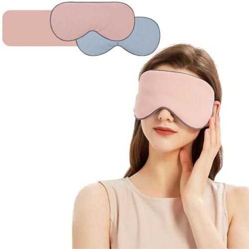 Ear-hook sleep eye mask with dual hot and cold sensations, cooling and warming, eye strain relief, light blocking, portable, lightweight, washable, fo