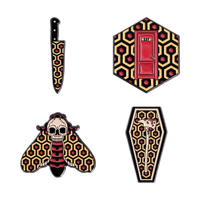 3-6 Pcs/set Anime TV Movies Enamel Pins Horror Movie Characters Brooches Lapel Badges Jewelry Gift for Fans Friends