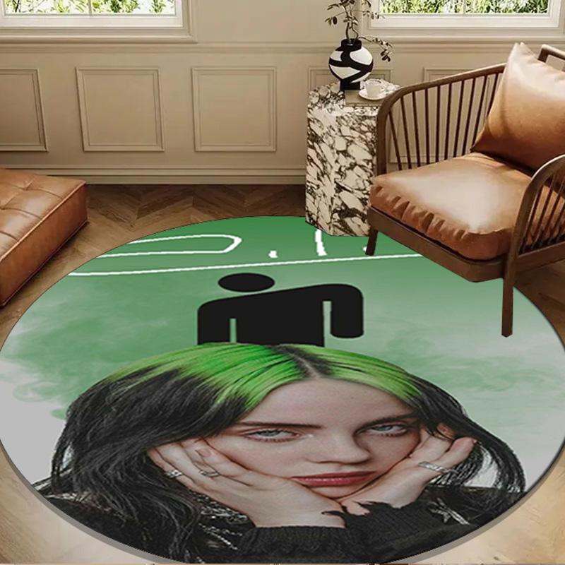 Bi-llie music Artwork Round Rug for Livingroom,Bedroom, Palyroom, Chair Rug, Area rug, Circle Carpet, Large Size Fan Christmas gift