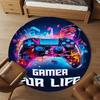 1PC Gamer Life Round Chair mat Area Rug - Non-Slip, Floor Mat for Office, Bedroom, and Indoor Decor -Gift D1127213