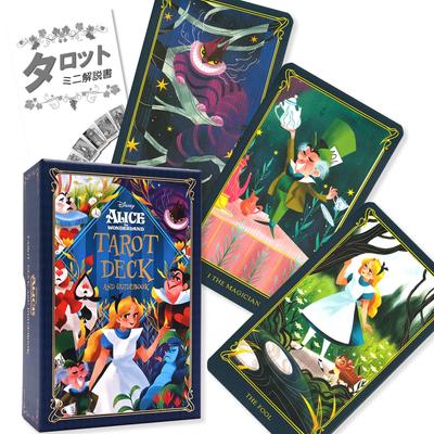 Disney Alice im Wunderland Englisches Tarot-Reading Japanische Anleitung Authentisches Produkt Tarot, Version, Anleitung, Enthalten,