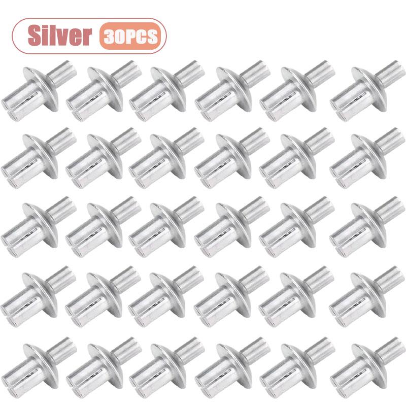 10-100PCS Aluminum Hammer Drive Rivets with Flat Round Head for Fast Metal To Plastic Fastening and Sheet Material Bonding