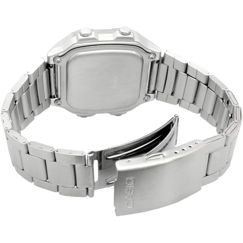 Casio World Time Digital Men's Watch AE-1200WHD-1AV Metal Band Silver 10 ATM Water Resistant