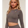 Gymshark Alltag Seamless Langarm Crop Top Cool Brown B7a2s Nbzg