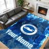 Crystal Velvet Rug Custom Name Text, Soft Non Slip Floor Mat Home DecorBrighton & Hove Albion Football