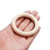 Unfinished Solid Wooden Rings 20-70MM Natural Wood Rings for Macrame DIY Crafts Wood Hoops Ornaments Connectors Jewelry Making