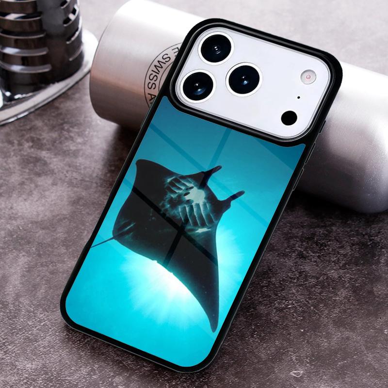 Animal Manta Ray Phone Case For iPhone 17 16 15 14 13 12 11 Pro Max Plus 17Air Soft Silicone Cover