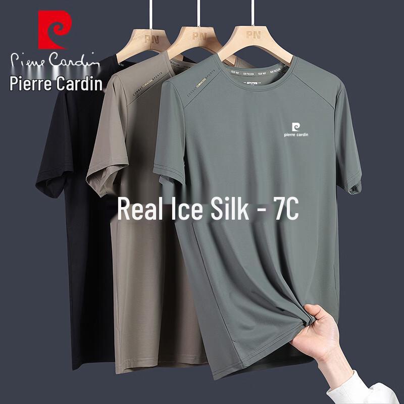 

Pierre Cardin Men s Ice Silk Breathable Round Neck T-Shirt 2XL