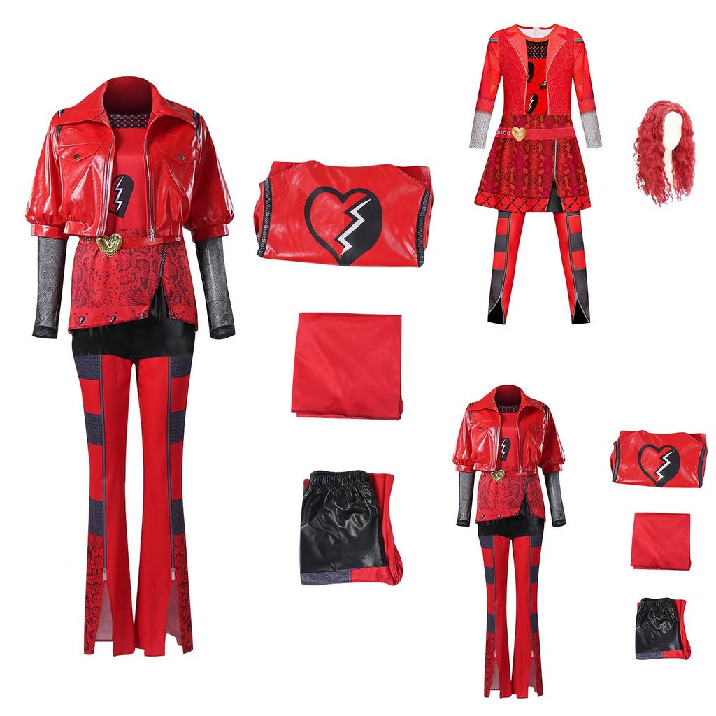Red One-piece Tights Halloween Costume Stage Performance Clothes