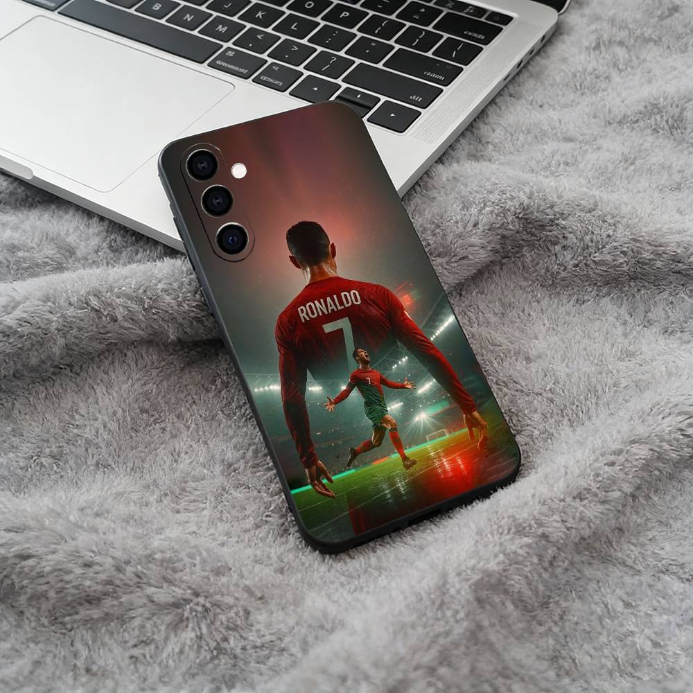 

C-No. 7-C-R-7 Soft Silicone phone Case for Samsung Galaxy A73/A71/A72/A70/A53/A52/A51 - Black Samsung a30 a20