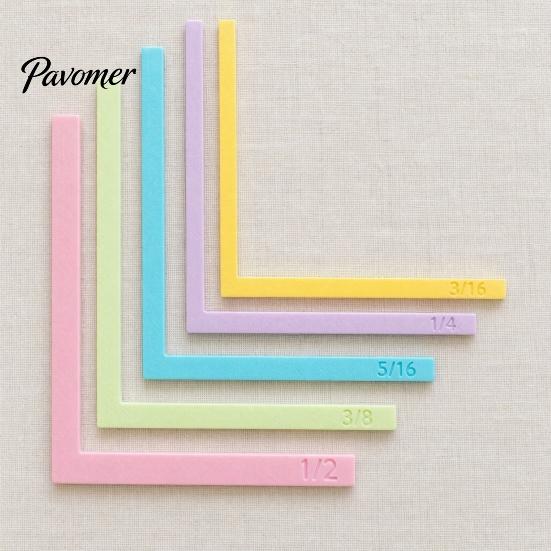 Professional Paper Crafting Template 5 Pcs Alignment Guides with Storage Case, Precision Layering Matting Durable Plastic Guide Spacers, Color-Coded