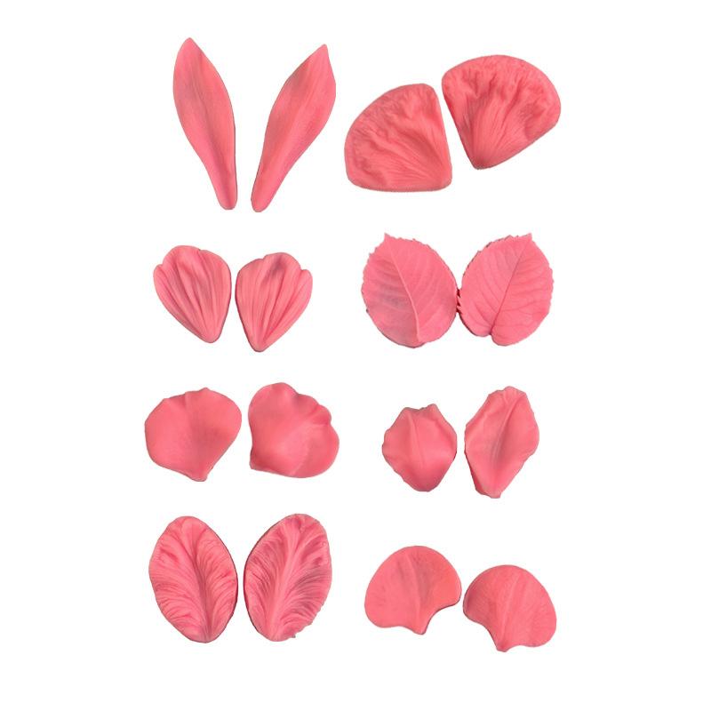 

16pcs Leaf & Petal Shaped Silicone Molds | Home Decor| for crafting scented candles, clay, resin crafts, and more