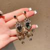 Heavy Industry Light Luxury High-end Tassel Earrings Women's Bohemian Super Flash Temperament Niche Versatile Earrings