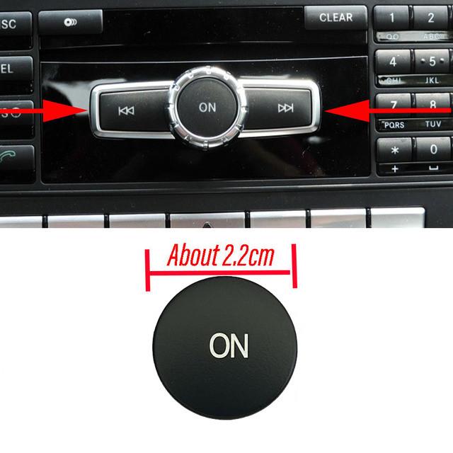 ABS Car Console CD Panel Multimedia Switch Buttons Sequins Volume Button Cover For Mercedes Benz C E Class W204 W212 GLK