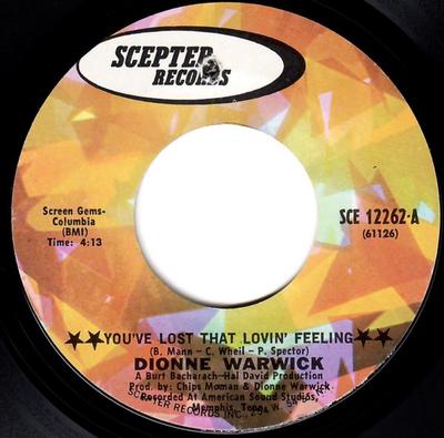 7inch Record DIONNE WARWICK - You've Lost That Lovin' Feeling / W SCE12262 Scepter Records 1969 US Soul/Funk Used