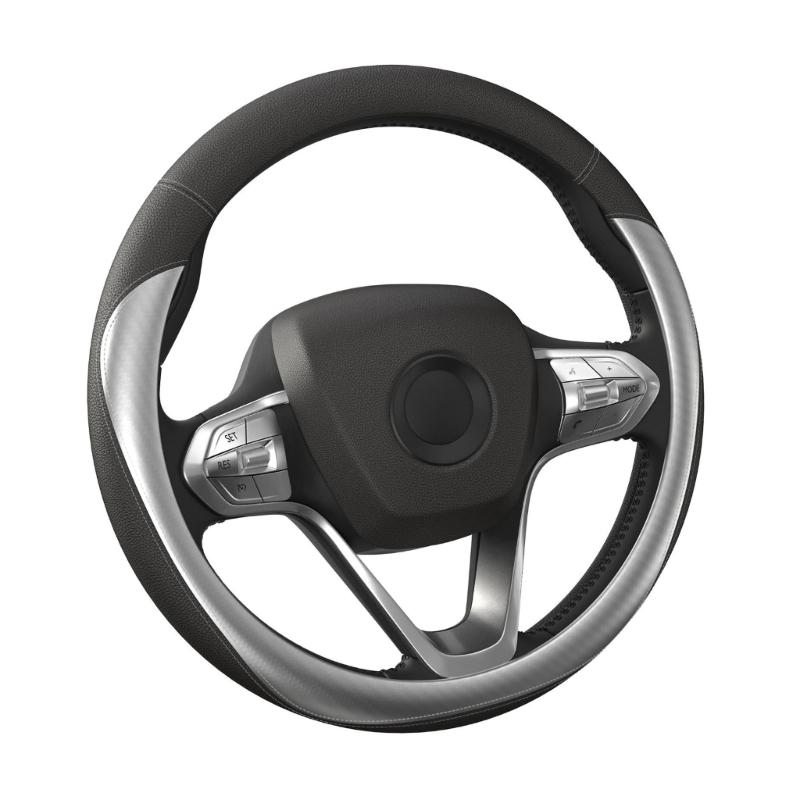 Anti Fatigue Universal 15 Inch Car Steering Wheel Protector Cover Enhancer Synthetic Leather Easy Install Nonslip Design