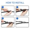 For Ford Ecosport MK2 II 2017- 22"+16"+11" Front Rear Wiper Blades Windshield Windscreen Window Cutter Accessories