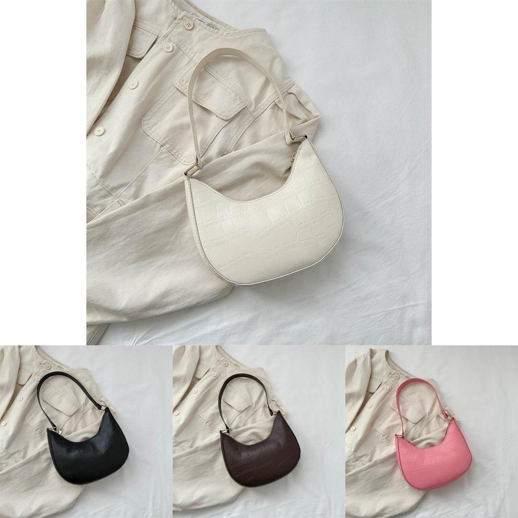 Trendy And Simple New Moon Bag For Women In Black Brown Pink White Khaki Colors Perfect For Daily Use
