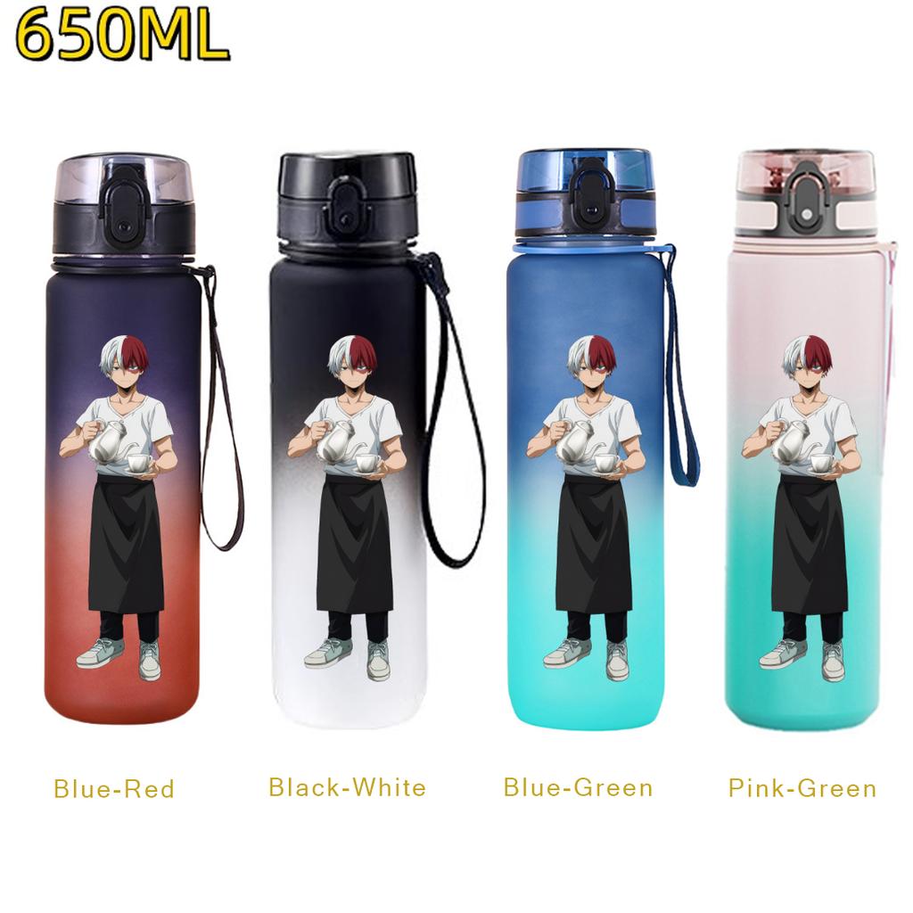 650ML Sports Water Bottle Leak Proof Progressive Colour Plastic Cup Drinking Outdoor Sports Travel Portable Gym Fitness Jugs