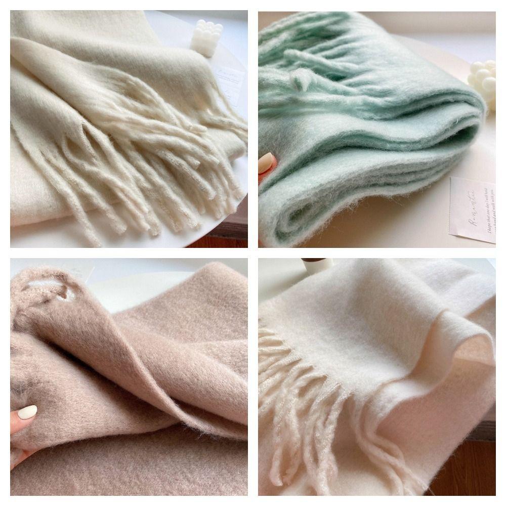 Soft Winter Cashmere Scarf Warm Shawl Wrap Fashion Long Tassel Scarves Women