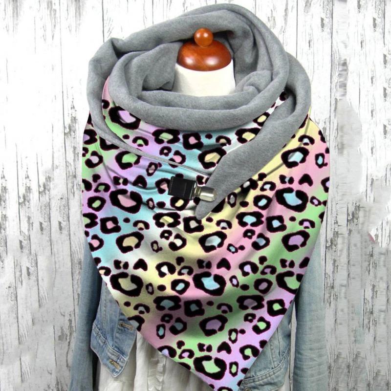 Halloween Fashion Simple Versatile Thickened Warm Shawl Christmas Printed Scarf Scarf