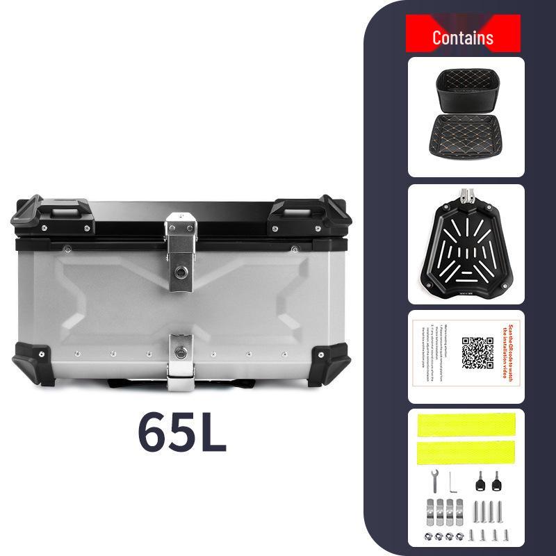 Quick Release Aluminum Motorcycle Tail Box - Available In 28L To 100L Capacities