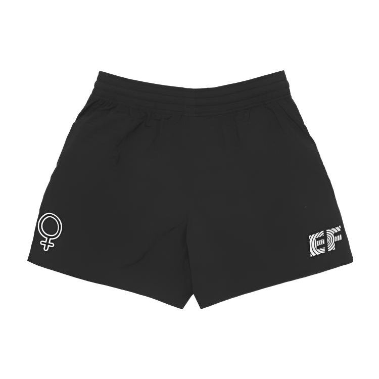 Palace X Rapha Коллаборация Однотонные Шорты с Принтом Букв Эластичный Пояс Повседневные Мужские шорты Черный PLA-SS22-227 S