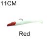 FLYSAND 11/16cm Soft Silicone Fishing Lure - Jig Fish Head Sinking Bait for Fresh & Salt Water, Natural & Vivid Body Jigging