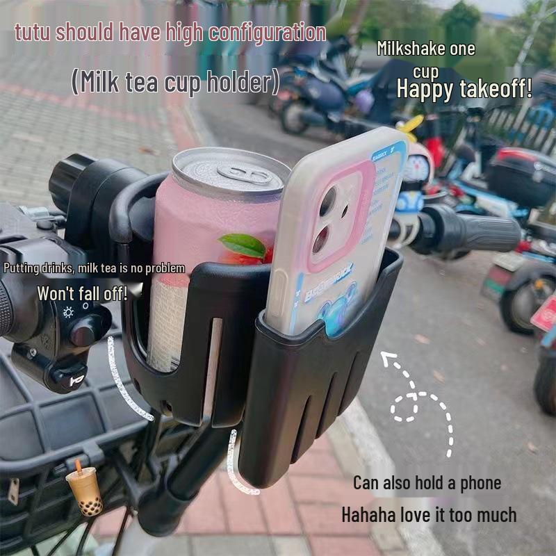 Universal Drink Holder for Bikes & Strollers with Phone & Kettle Holder for Electric Vehicles