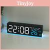 Digital Led Alarm Clock With Date Temperature Calendar Night Light For Bedroom Decor