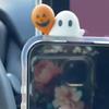 6pcs Adhesive Phone Figurine Surprise Toy Cute Figurine for Most Cellphone Halloween Pumpkin Telephone Toppers