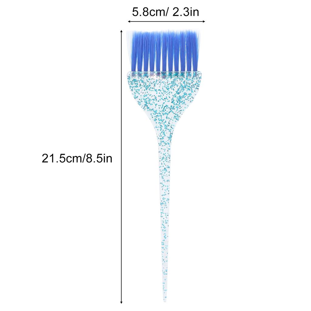 3Pcs Hair Color Brush Set Transparent Dye Brush Set with Long Handle for Salon Barber Shop Use