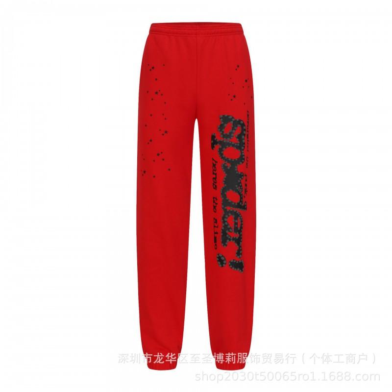 25FW SP555555 Hoodie Set Tree Embroidered Rhinestone Sweatshirt Joggers Streetwear