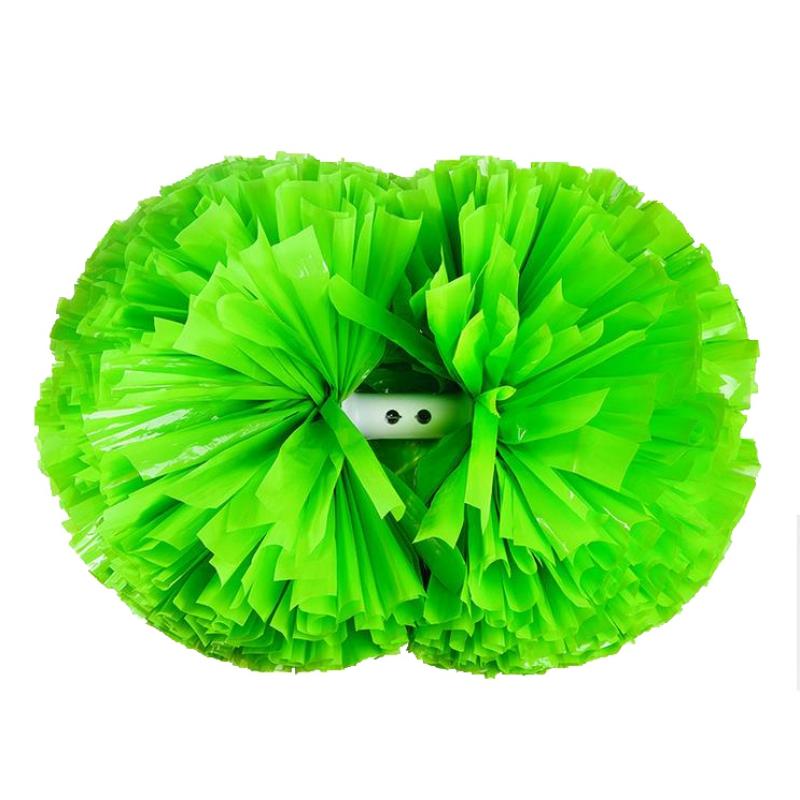 2 Pack Cheerleading Pom Poms with Baton Handle for Team Spirit Sports Dance Cheering Kids Adults for Dace Sport Competition