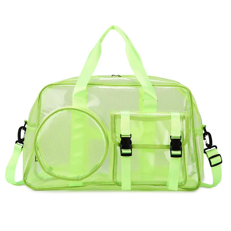 Cross Border Trend Travel Backpack With Waterproof Pvc Mesh For Beach And Casual Trips
