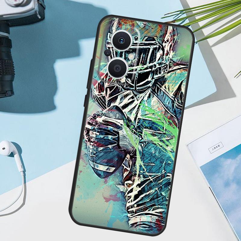 American football player sport Cover For OPPO Reno 13 F 10 11 12 14 Pro 11F 12F 14F 7 8 Lite OPPO Find X9 X8 X5 X6 Pro Case