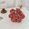 7 Bündel künstliche Rosen, Retro-Rosen mit Stielen für Tischvase, Braut-, Hochzeits- und Heimdekoration