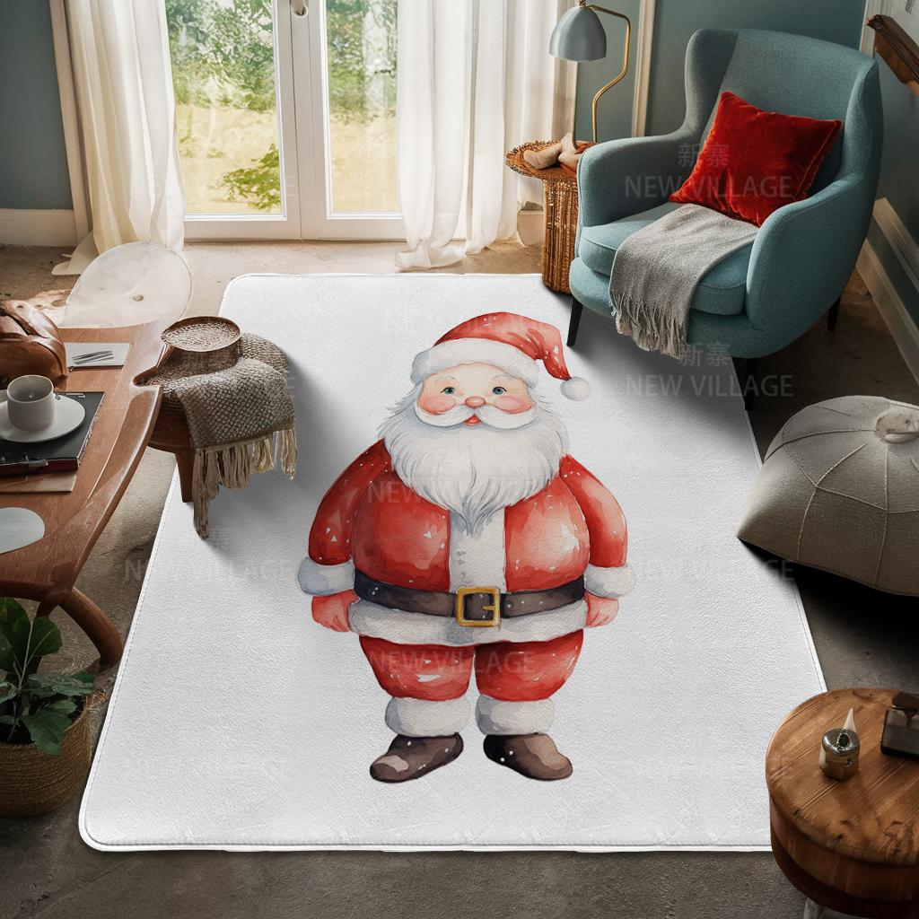 House Entrance Carpet Home Door Mat Living Room Bath Foot Bathroom Non-slip Water Absorption Rugs Bath Merry Christmas Winter