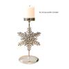 Iron Candle Holders Stand with Christmas Snowflake Star Butterfly Tree Pattern Candlestick for Home Tabletop Decoration