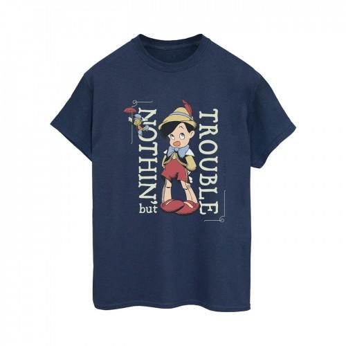 Disney Womens/Ladies Pinocchio Nothing But Trouble Cotton Boyfriend T-Shirt
