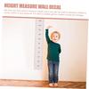 Height Measurement Wall Decal Bear Kids Room Fabric Material Clear Measurement 1 Piece Nursery Wall Decoration