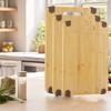 Bamboo Cutting Board Non-Slip Square Chopping Board for Meat Fruit Dough Dishwasher Safe Essential Kitchen Tool for Home Camping