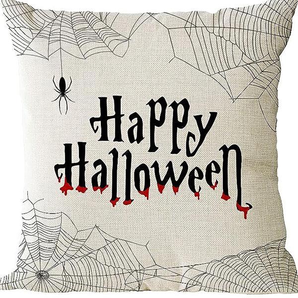 

Хэллоуин Чехол для подушки с тыквой Домашнее украшение Подушка Диван Льняной чехол для подушки 45 * 45Cm [without core]